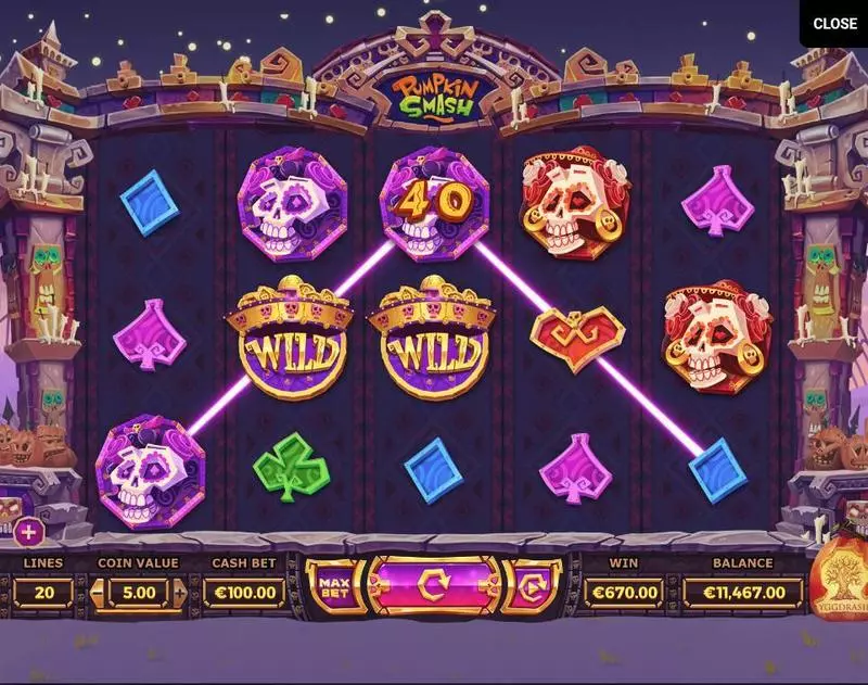 Pumpkin Smash Slots made by Yggdrasil - Winning Screenshot