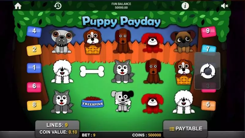 Puppy PayDay Slots made by 1x2 Gaming - Main Screen Reels