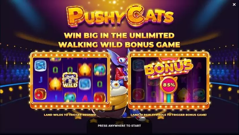 Pushy Cats Slots made by Yggdrasil - Info and Rules
