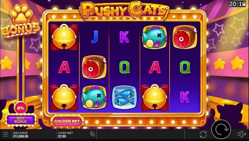 Pushy Cats Slots made by Yggdrasil - Main Screen Reels