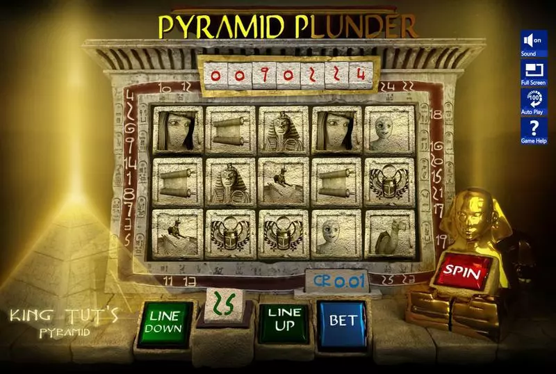 Pyramid Plunder Slots made by Slotland Software - Main Screen Reels