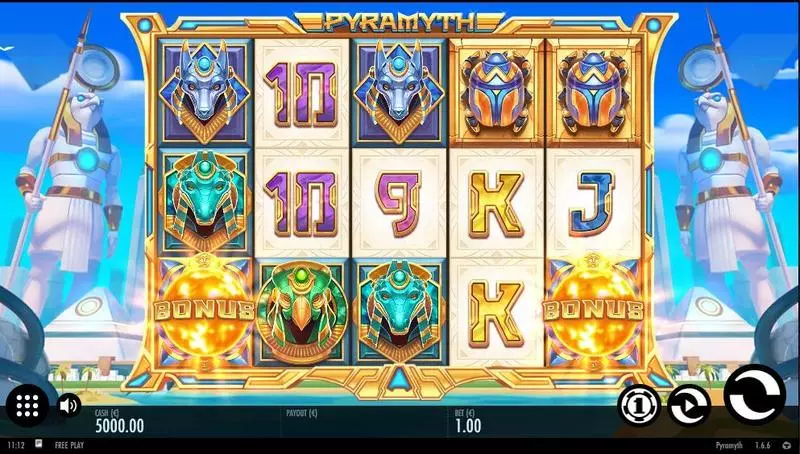Pyramyth Slots made by Thunderkick - Main Screen Reels