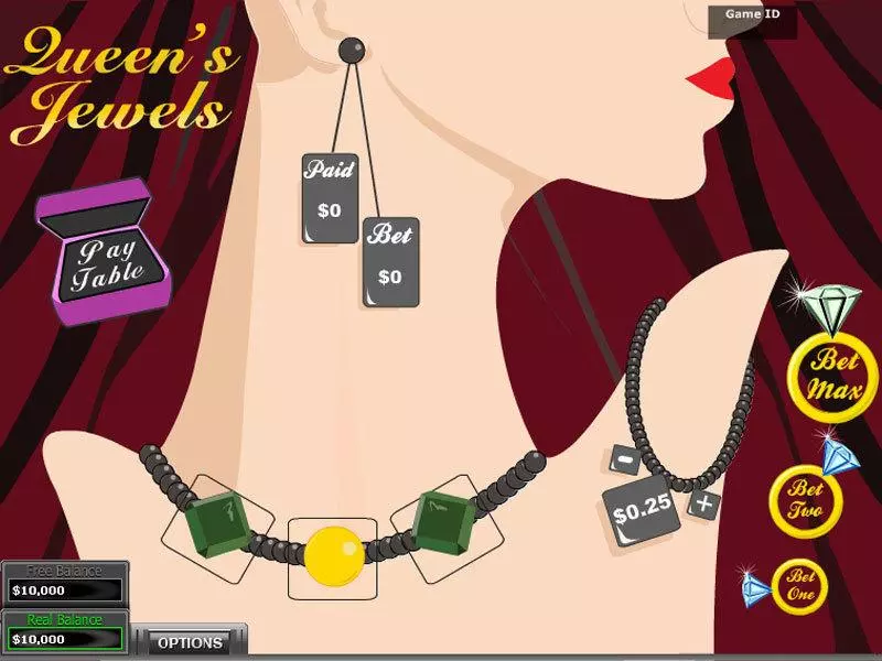 Queen Jewels Slots made by DGS - Main Screen Reels