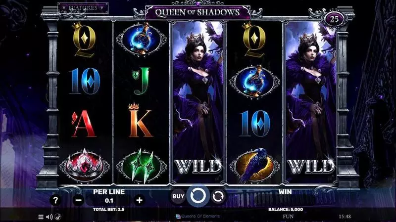 Queen Of Shadows Slots made by Spinomenal - Main Screen Reels