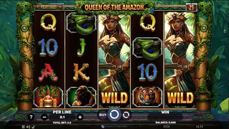Queen Of The Amazon Slots made by Spinomenal - Main Screen Reels