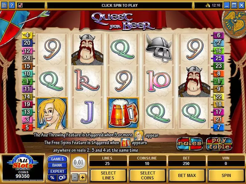 Quest for Beer Slots made by Microgaming - Main Screen Reels