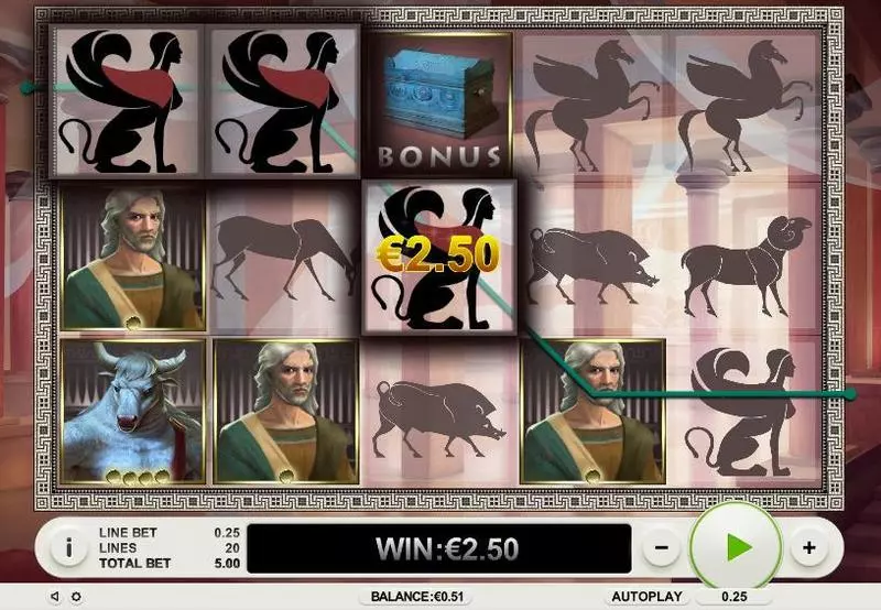 Quest For The Minotaur Slots made by Topgame - Main Screen Reels