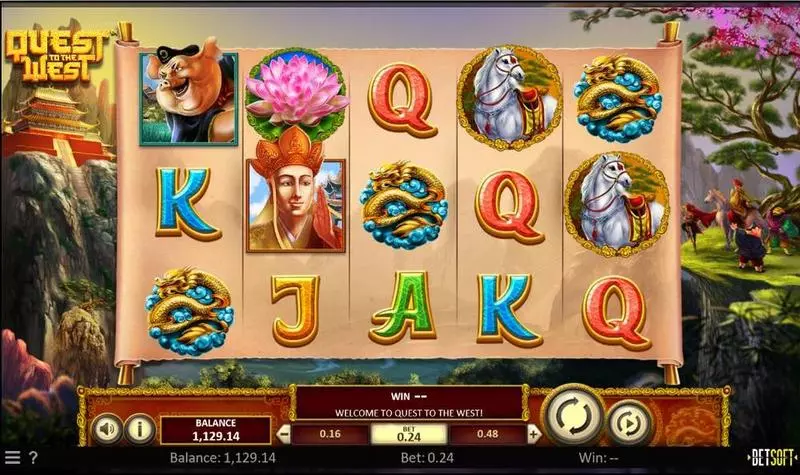 Quest to the West Slots made by BetSoft - Main Screen Reels