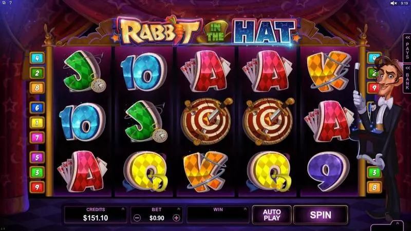Rabbit in the Hat Slots made by Microgaming - Main Screen Reels