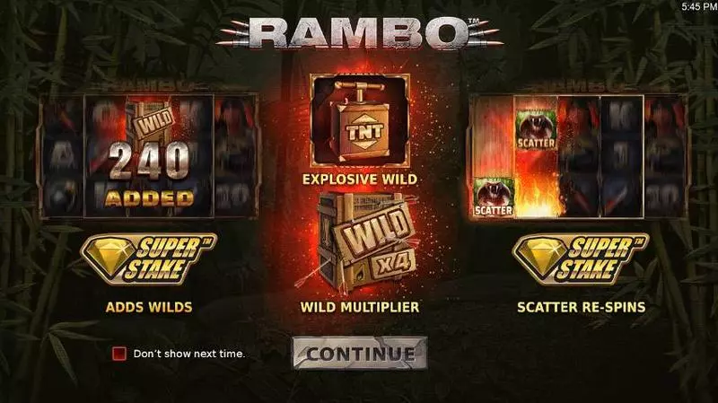 Rambo Slots made by StakeLogic - Info and Rules