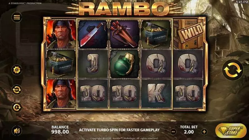 Rambo Slots made by StakeLogic - Main Screen Reels