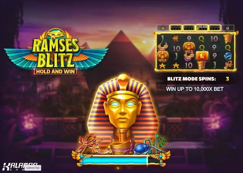 Ramses Blitz Hold and Win Slots made by Kalamba Games - Introduction Screen