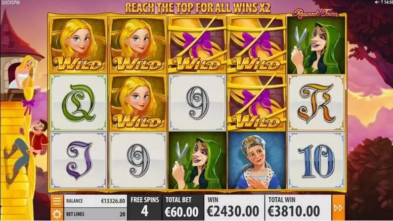 Rapunzel's Tower Makeover  Slots made by Quickspin - Main Screen Reels
