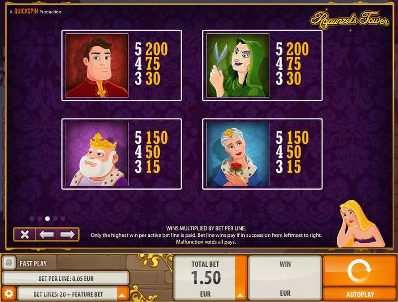 Rapunzel's Tower Slots made by Quickspin - Info and Rules