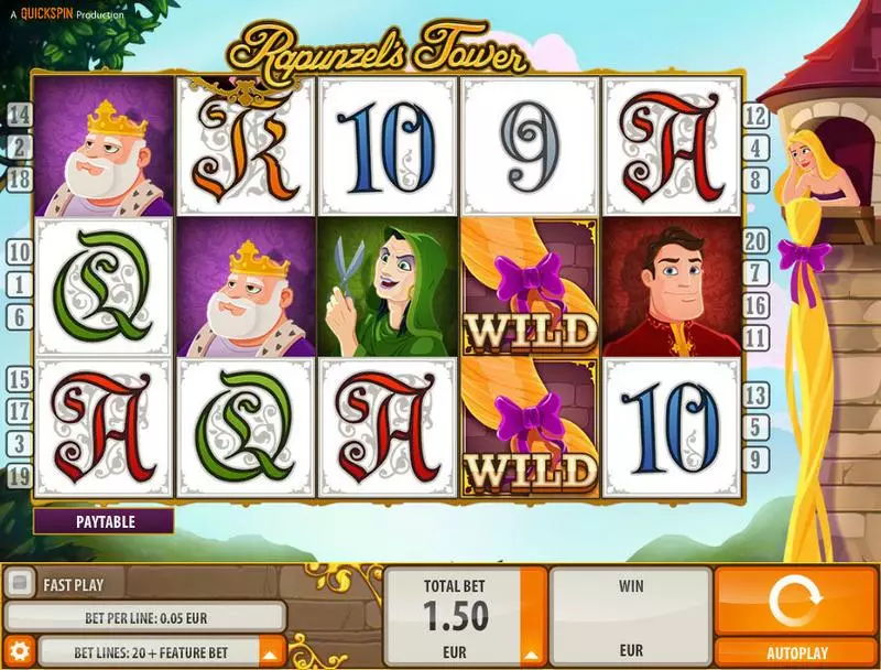 Rapunzel's Tower Slots made by Quickspin - Main Screen Reels