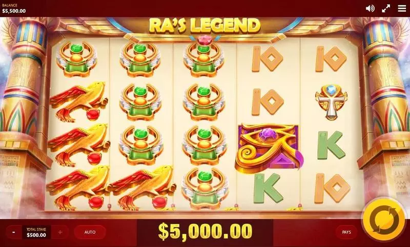 RA's Legend Slots made by Red Tiger Gaming - Main Screen Reels