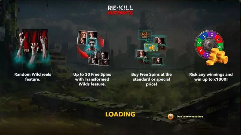 Re Kill Ultimate Slots made by Mascot Gaming - Introduction Screen