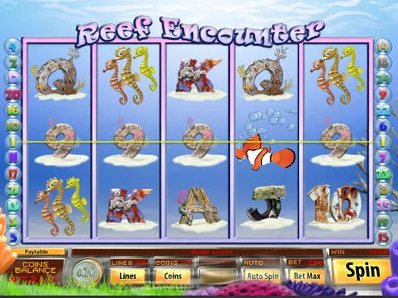 Reef Encounter Slots made by Saucify - Main Screen Reels