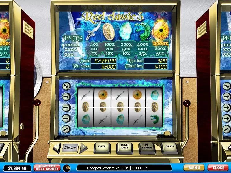 Reel Classic 5 Fantasy Slots made by PlayTech - Main Screen Reels