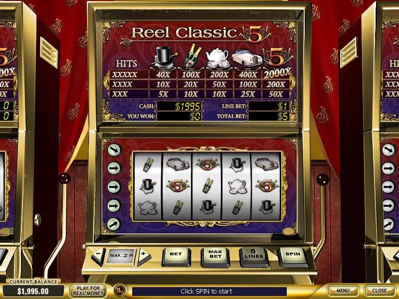 Reel Classic 5 Retro Slots made by PlayTech - Main Screen Reels