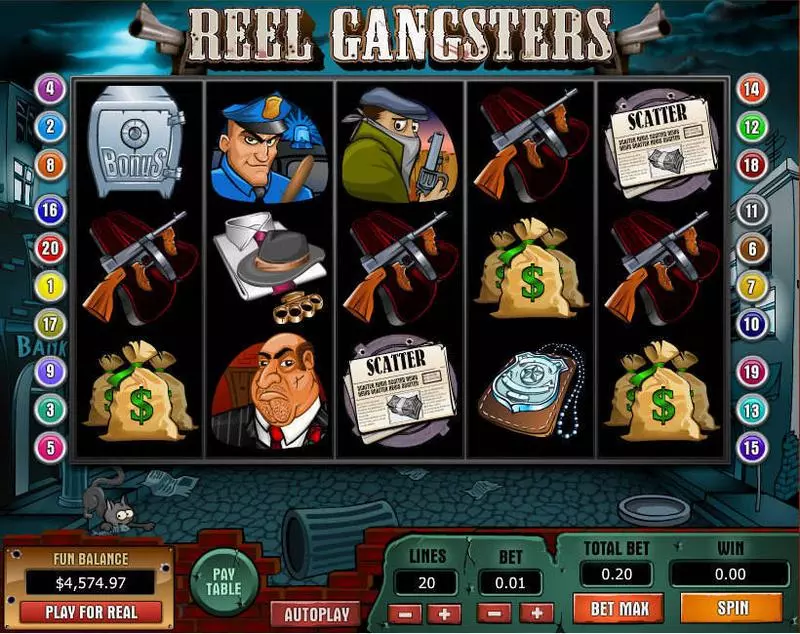Reel Gangsters Slots made by Topgame - Main Screen Reels