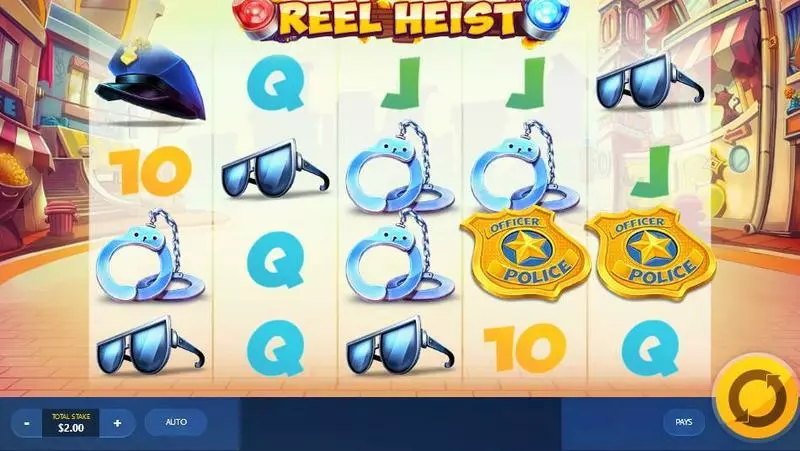 Reel Heist Slots made by Red Tiger Gaming - Main Screen Reels