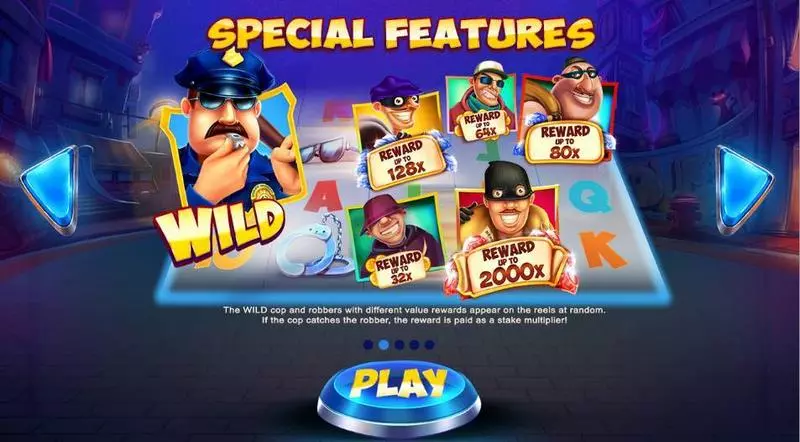 Reel Heist Slots made by Red Tiger Gaming - Paytable