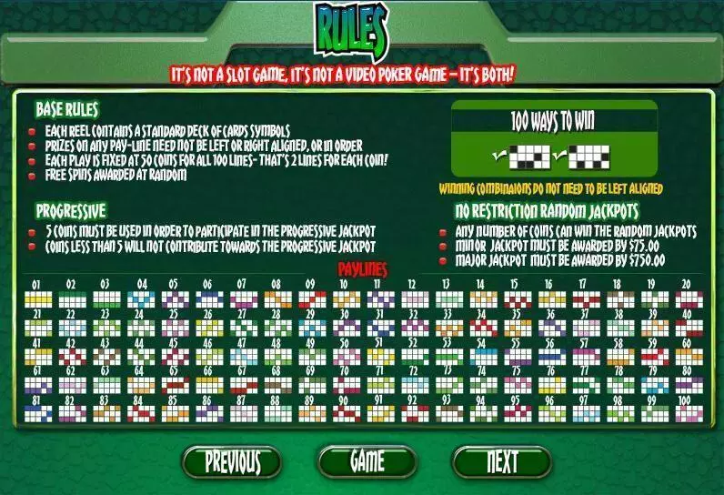 Reel Poker Slots made by WGS Technology - Info and Rules