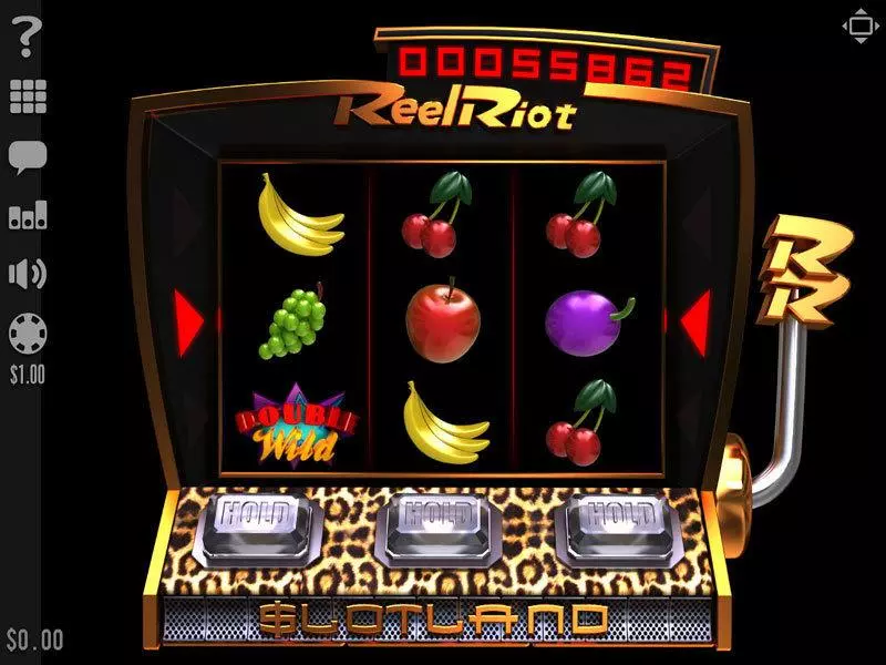 ReelRiot Slots made by Slotland Software - Main Screen Reels