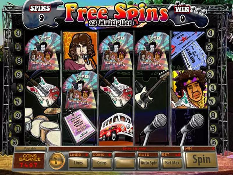 Reels of Rock Slots made by Saucify - Main Screen Reels