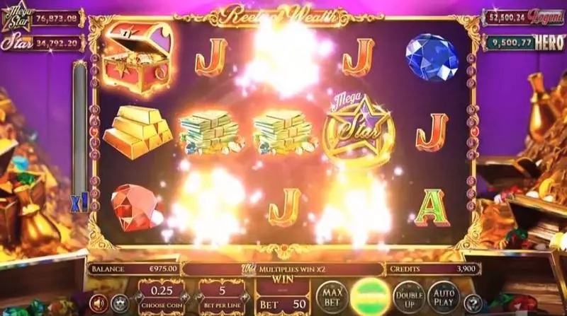 Reels of Wealth Slots made by BetSoft - Main Screen Reels