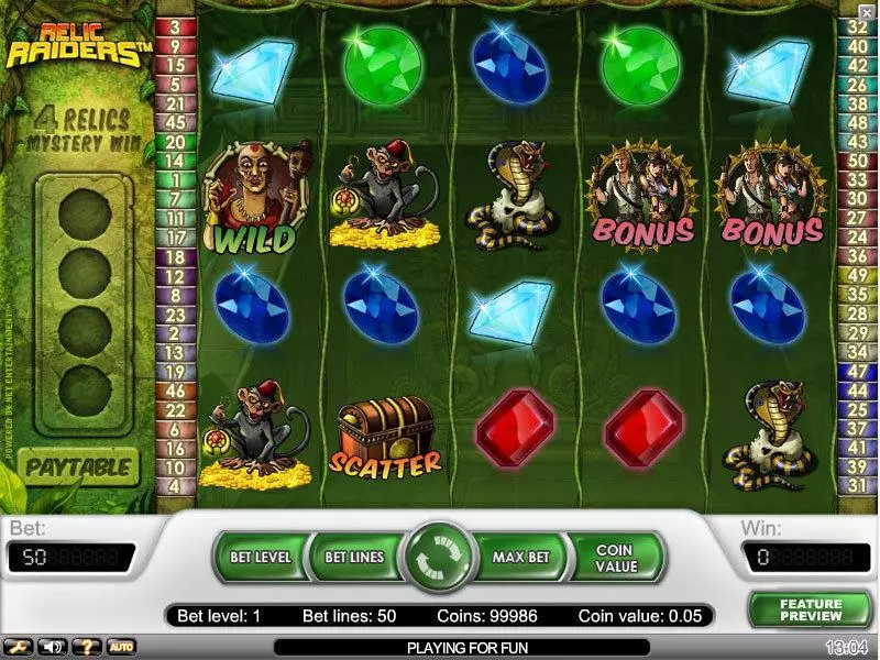 Relic Raiders Slots made by NetEnt - Main Screen Reels