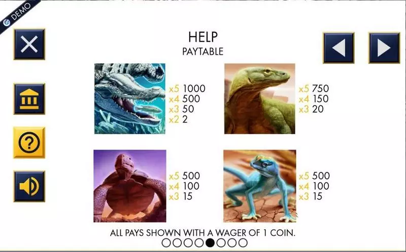 Reptile Riches Slots made by Genesis - Info and Rules