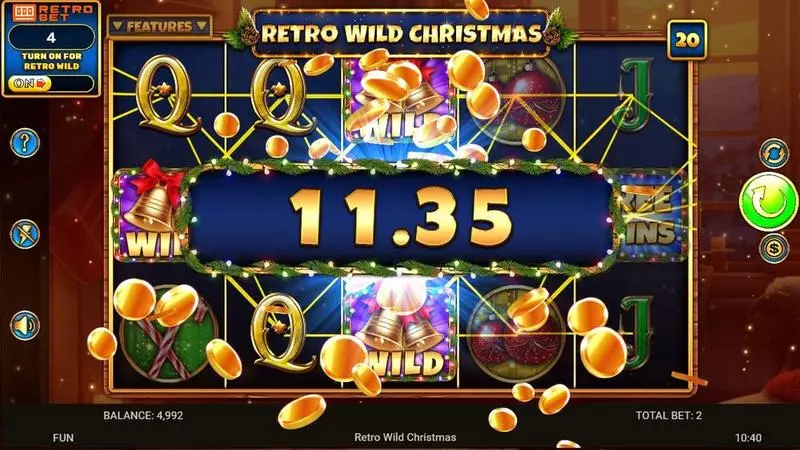 Retro Wild Christmas Slots made by Spinomenal - Winning Screenshot