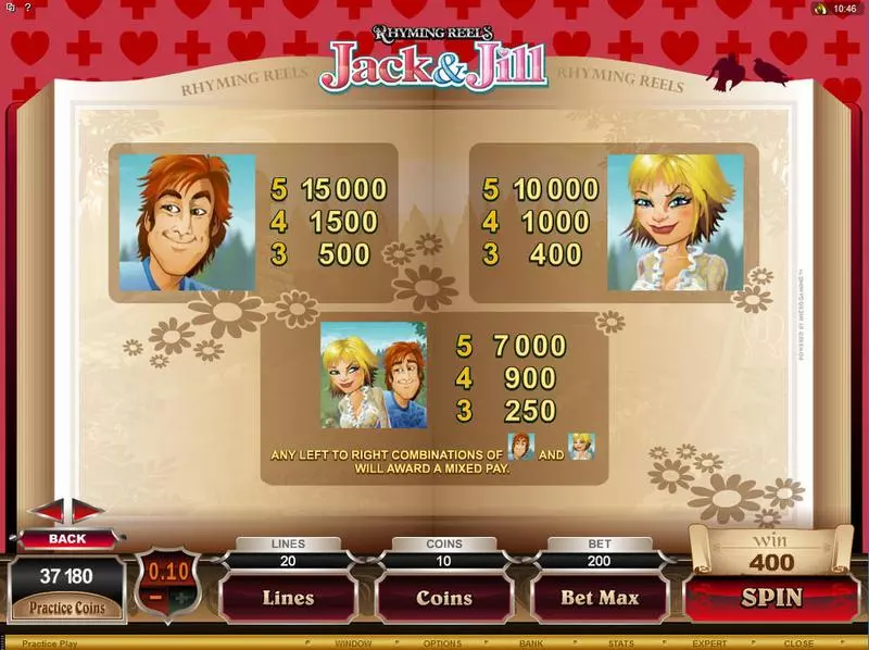 Rhyming Reels - Jack and Jill Slots made by Microgaming - Info and Rules