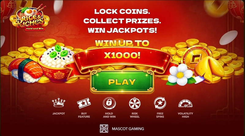 Rice and Riches Slots made by Mascot Gaming - Info and Rules