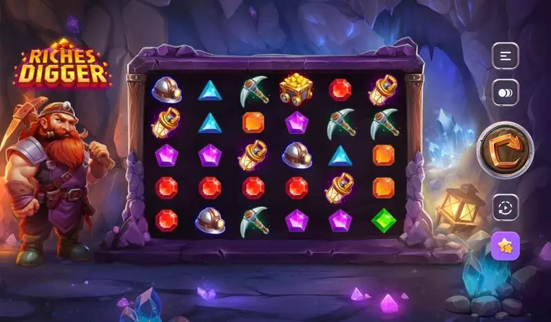 Riches Digger Slots made by TrueLab Games - Main Screen Reels