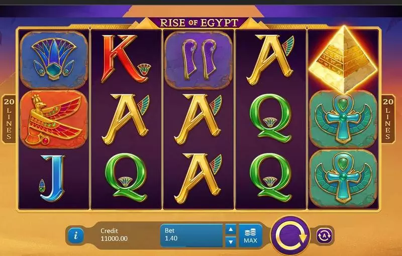 Rise of Egypt Slots made by Playson - Main Screen Reels