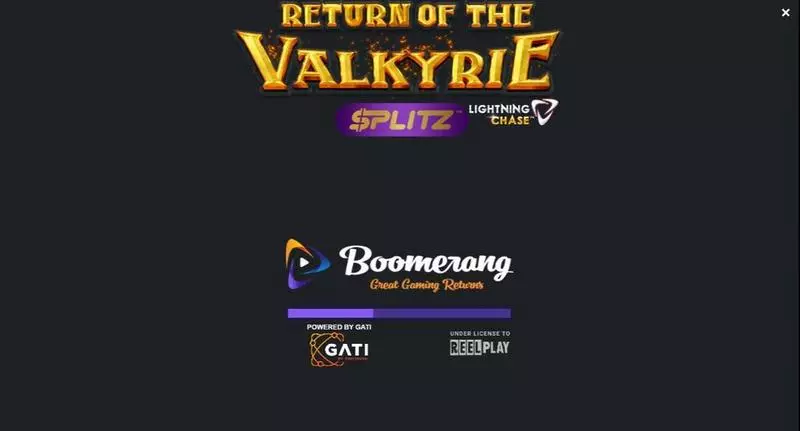 Rise of the Valkyrie Splitz Lightning Chase Slots made by ReelPlay - Introduction Screen