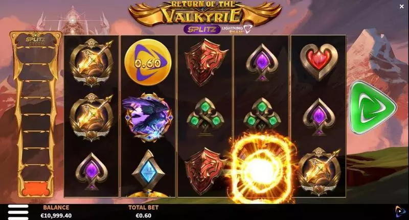 Rise of the Valkyrie Splitz Lightning Chase Slots made by ReelPlay - Main Screen Reels
