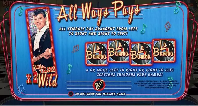 Ritchie Valens La Bamba Slots made by RTG - Info and Rules