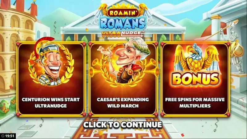 Roamin Romans UltraNudge Slots made by Bang Bang Games - Info and Rules
