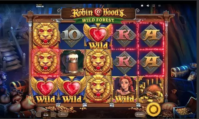 Robin Hood's Wild Forest Slots made by Red Tiger Gaming - Main Screen Reels