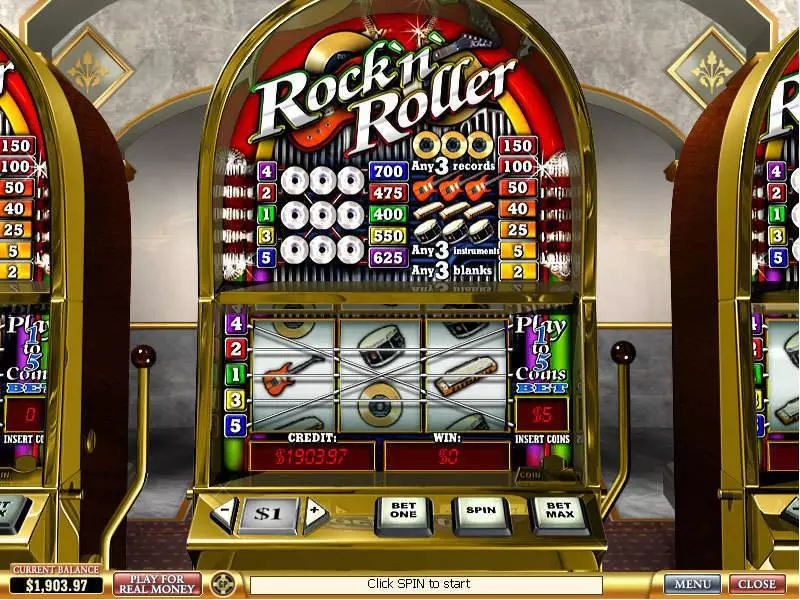 Rock'n'Roller Slots made by PlayTech - Main Screen Reels