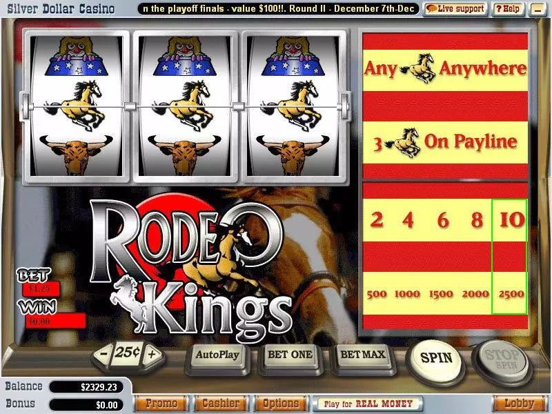 Rodeo Kings Slots made by Vegas Technology - Main Screen Reels