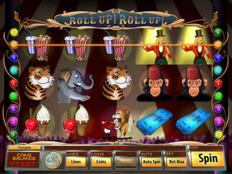 Roll Up Roll Up Slots made by Saucify - Main Screen Reels