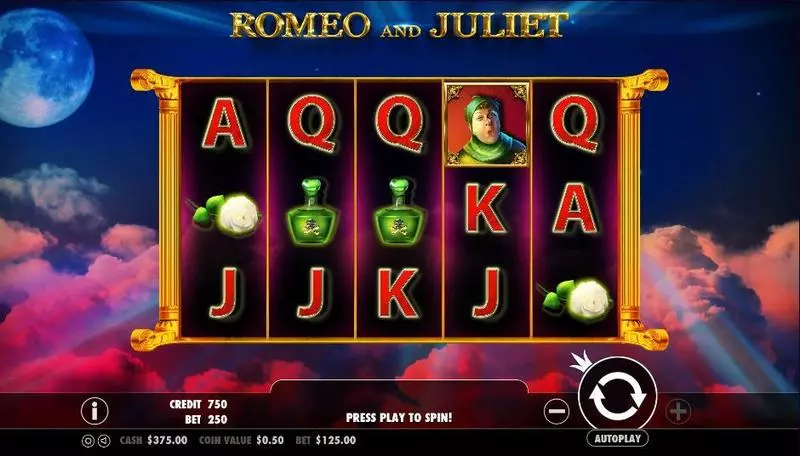 Romeo and Juliet Slots made by Pragmatic Play - Main Screen Reels