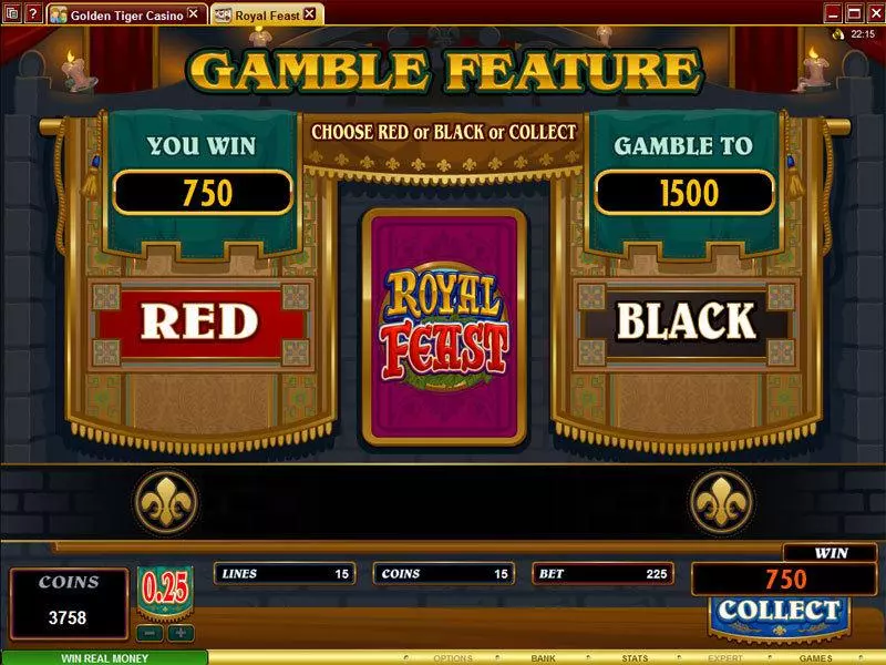 Royal Feast Slots made by Microgaming - Gamble Screen