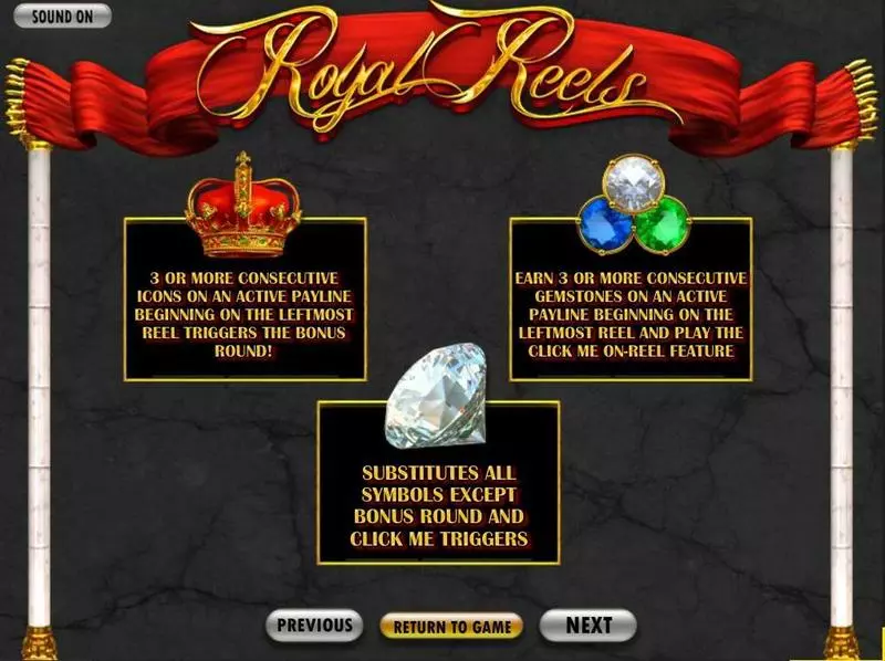 Royal Reels Slots made by BetSoft - Info and Rules
