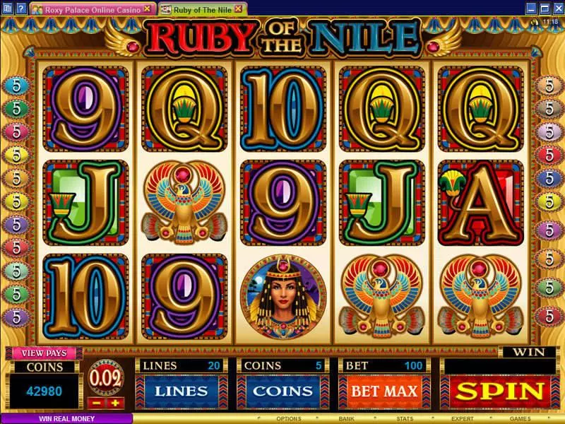 Ruby of the Nile Slots made by Microgaming - Main Screen Reels